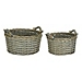 Round Woven Willow Baskets, Set of 2