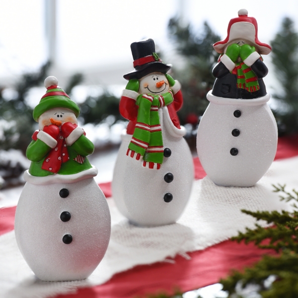 Three Wise Snowmen Statues, Set of 3 | Kirklands Home