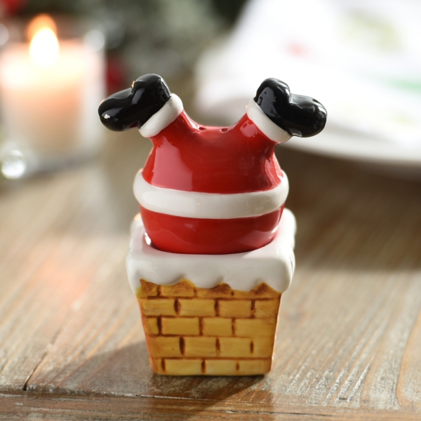 Santa in the Chimney Salt and Pepper Shaker Set Kirklands Home