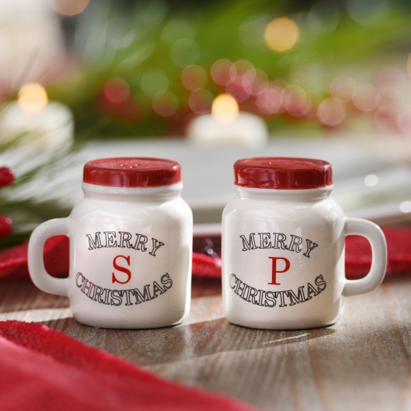 Christmas Mason Jar Salt and Pepper Shaker Set Kirklands Home
