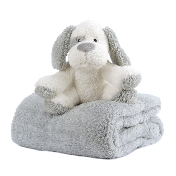 blanket and stuffed animal set