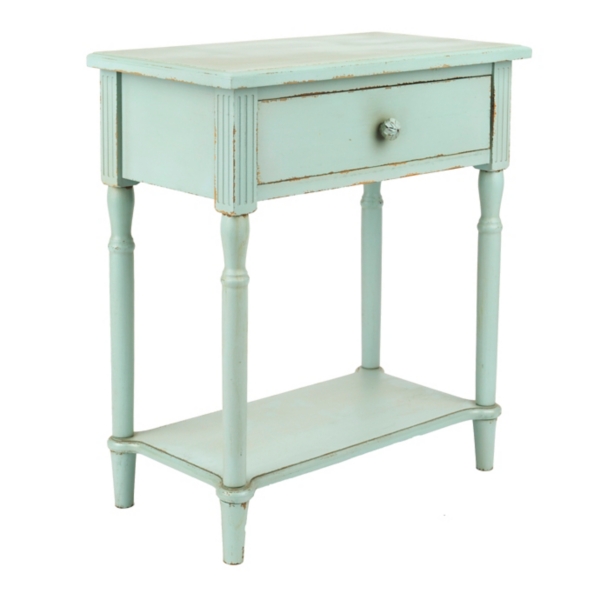 light blue side table