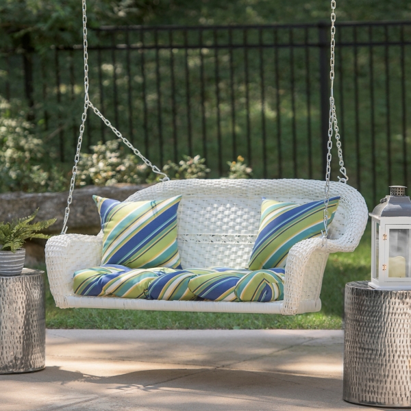 White wicker 2025 porch swings sale