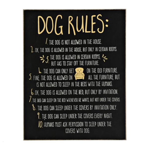 Dog Rules Wooden Plaque | Kirklands Home