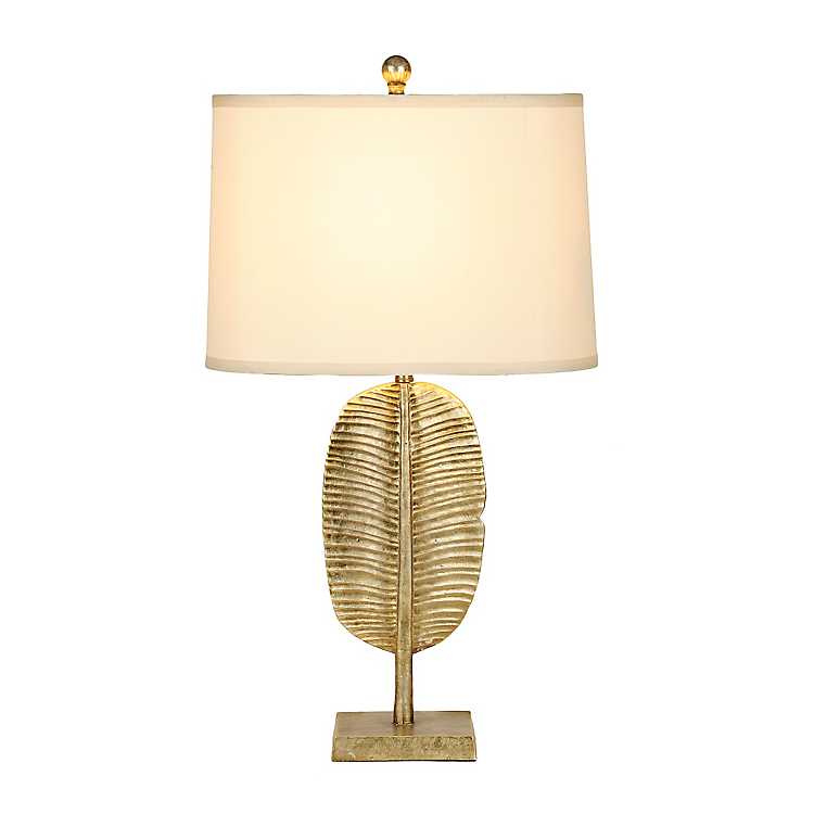 Gold Palm Leaf Table Lamp Kirklands, Leaf Table Lamp Gold Opalhousetm