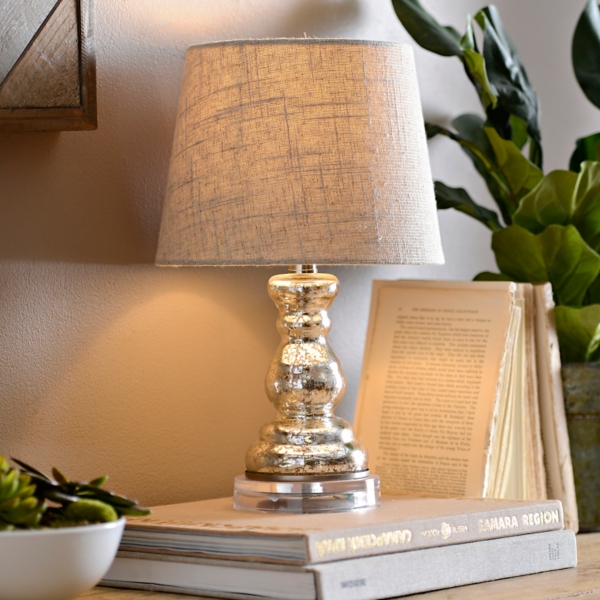 Kylee mercury deals glass table lamp