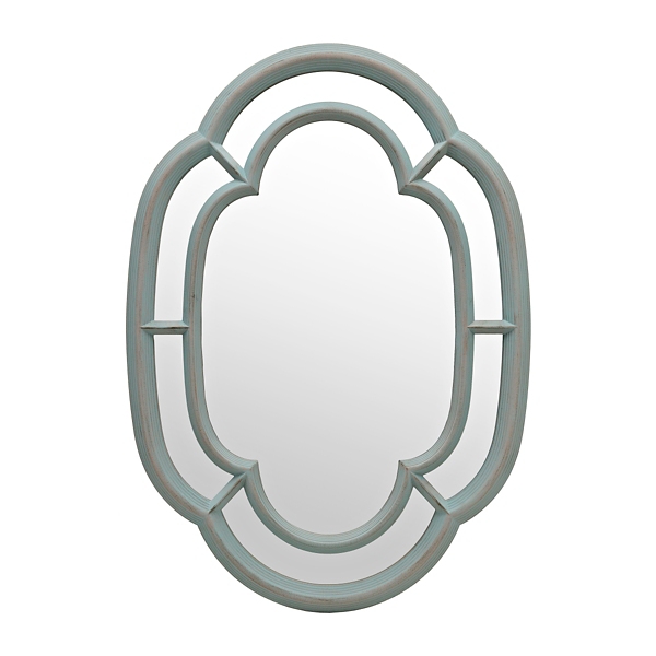 Antique Blue Oval Inlay Mirror Kirklands Home
