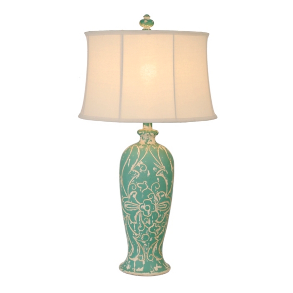 floral table lamp