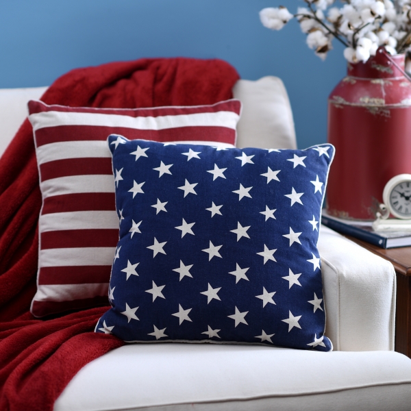 Stars and Stripes Pillows, Set of 2 