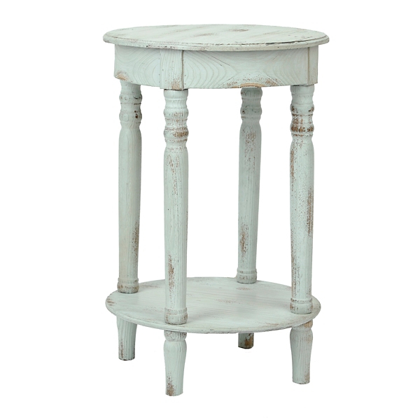 Distressed Light Blue Side Table Kirklands