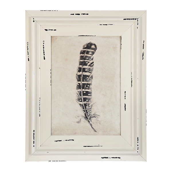 Black Left Feather Framed Art Print Kirklands Home