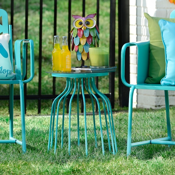 Turquoise Retro Outdoor Side Table Kirklands