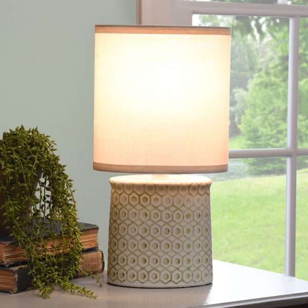 sage green table lamp