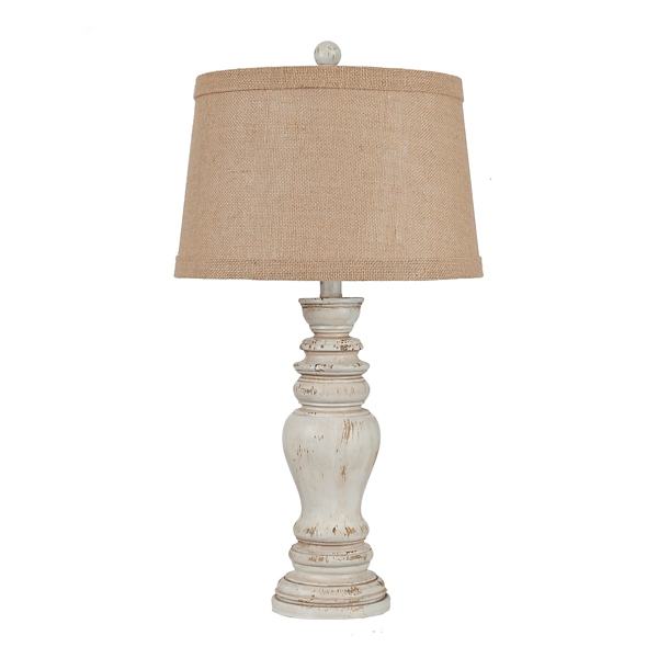 grey wooden table lamp