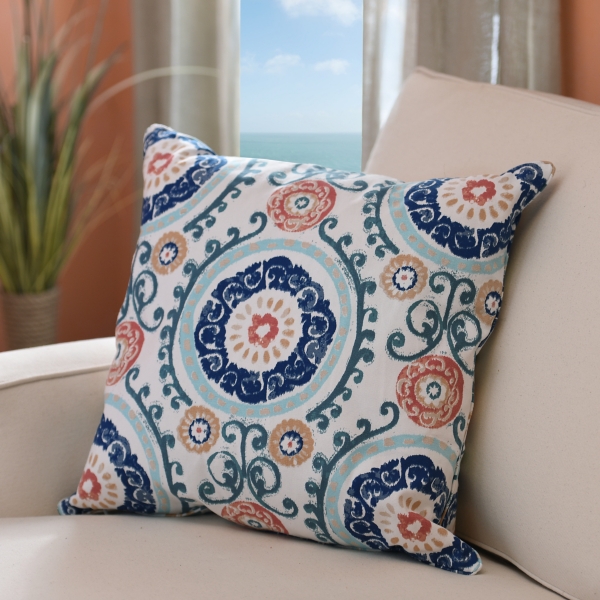 Blue Swirls Medallion Pillow Kirklands Home