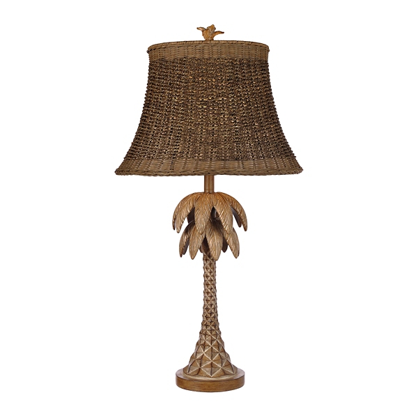 palm table lamp