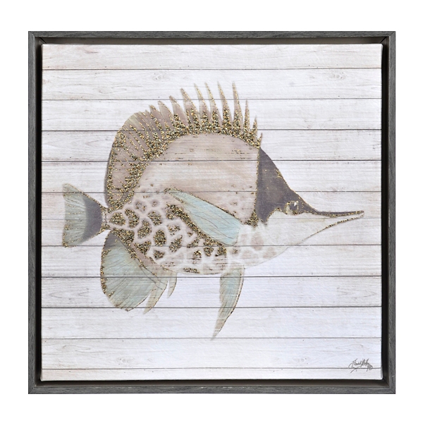 Striped Fish III Framed Canvas Art Print Kirklands Home
