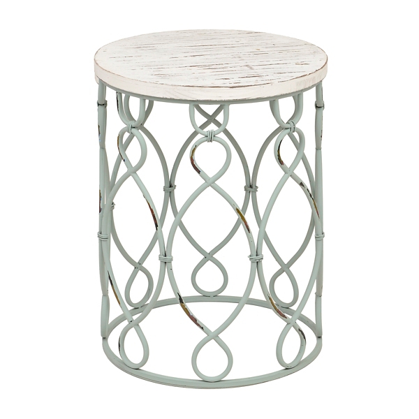 Turquoise Coastal Metal Table Kirklands Home