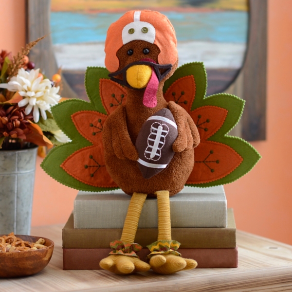 Turkey and Touchdowns Thanksgiving and Football Digital Art by