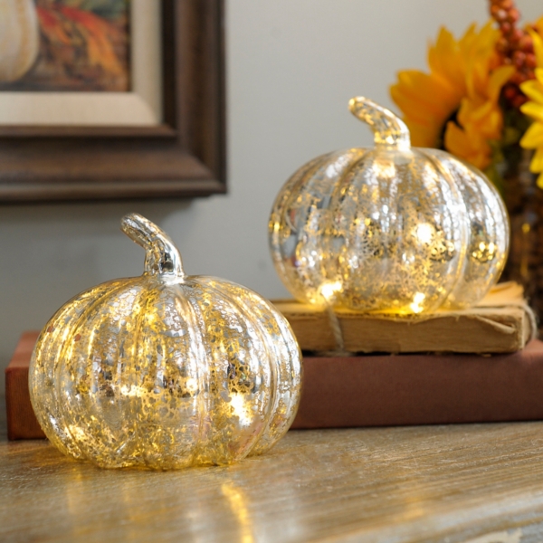 Glass Light up Pumpkin ! horestco.com.my