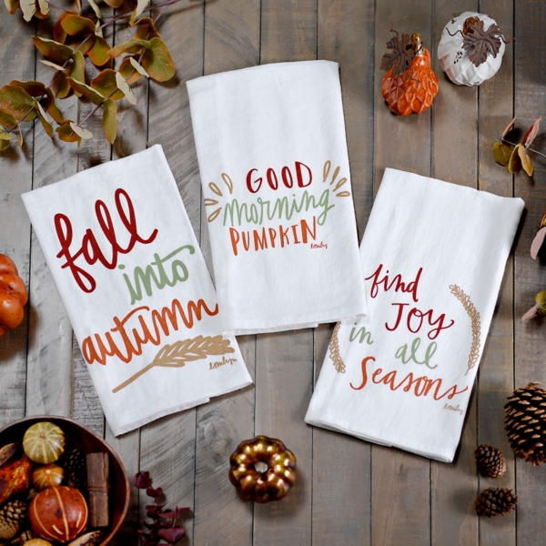 Bountifall Harvest Theme Tea Towel Set