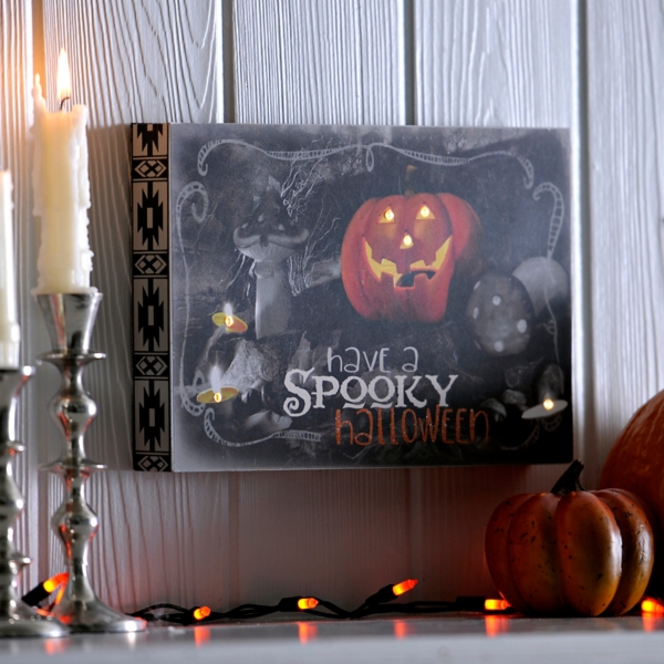 halloween forum 2020 kirklands Spooky Halloween Spooky Block Led Wall Plaque Kirklands halloween forum 2020 kirklands