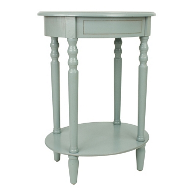 Antique White Simplicity Oval Side Table Kirklands