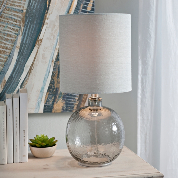 Hammered Smoked Glass Table Lamp Kirklands