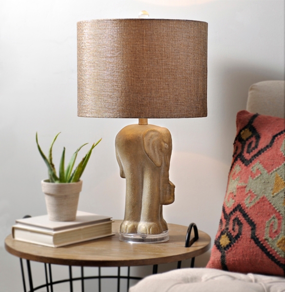 elephant table lamp and shade