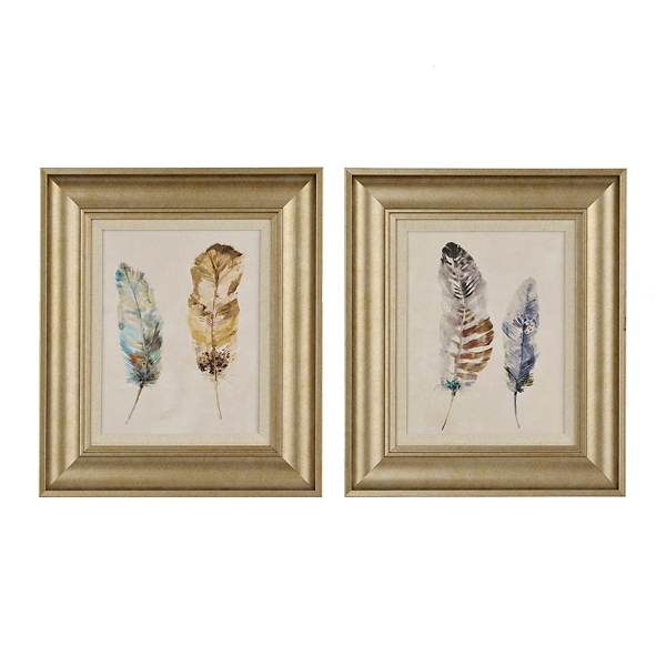 Watercolor Feathers Framed Art Prints Kirklands