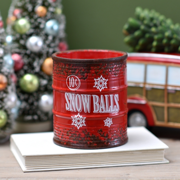 Red Ceramic Snow Balls Jar | Kirklands Home