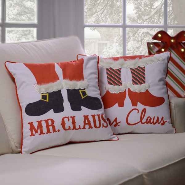 Mr. and Mrs. Claus Pillows Set of 2