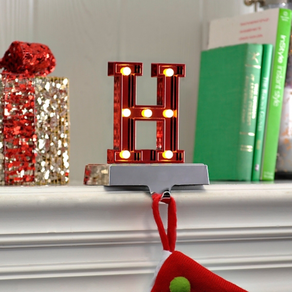 PreLit Monogram H Stocking Holder Kirklands Home