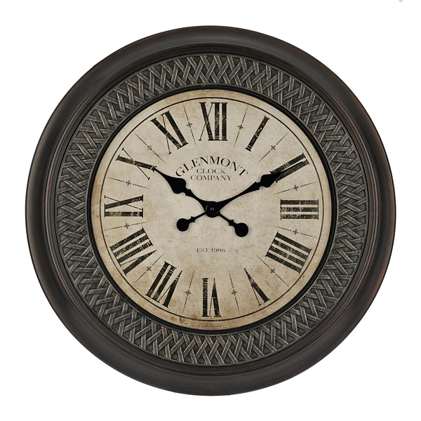 Bronze Basket Weave Wall Clock Kirklands Home