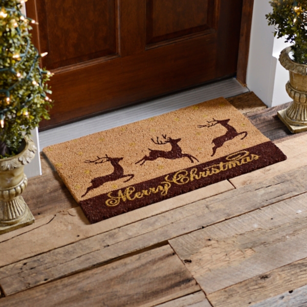 Merry Christmas Reindeer Doormat Kirklands Home