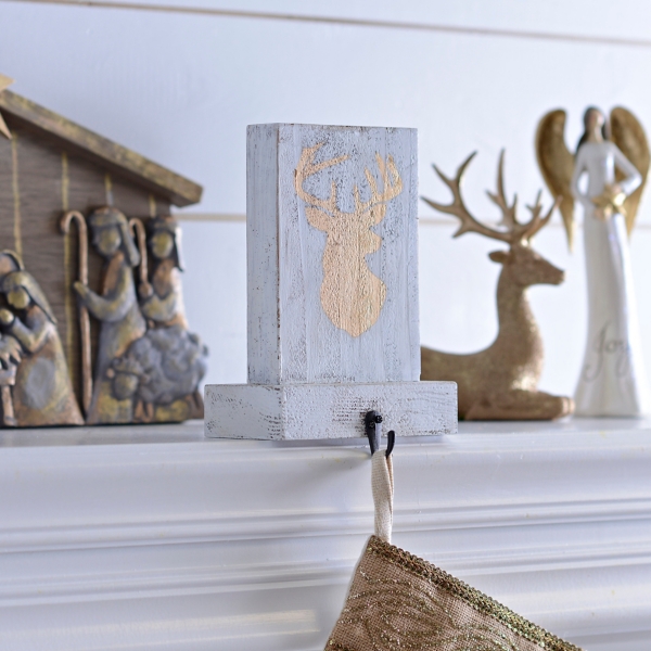 Gold Reindeer Silhouette Stocking Holder Kirklands Home