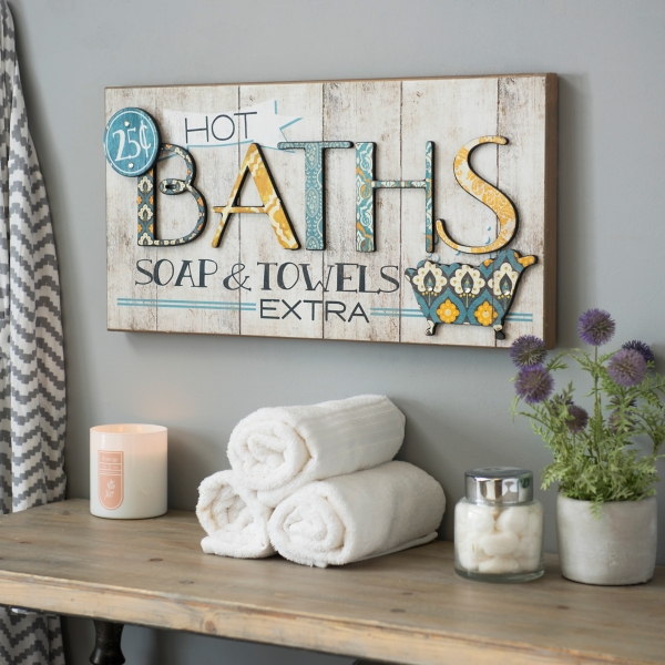 Hot Bath Patchwork Wall Plaque Kirklands