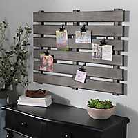 Gray Wood Pallet Clip Collage Frame