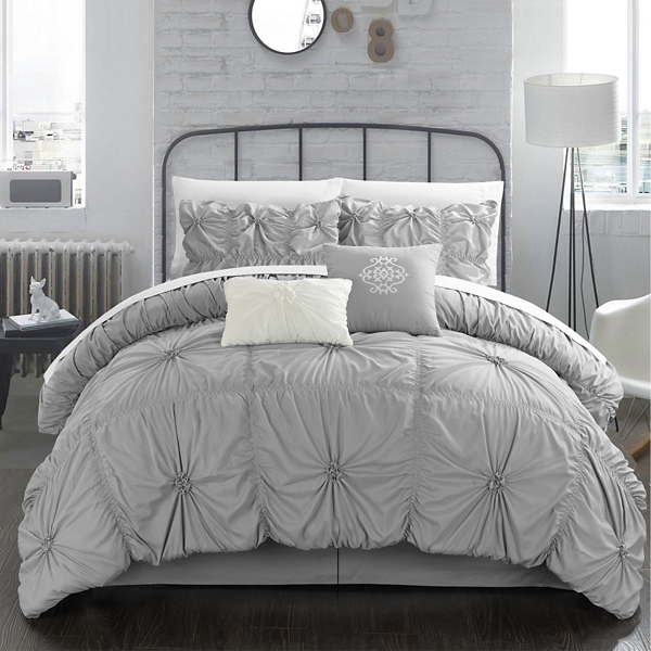 Silver King Comforter J Queen New York Bel Air 4 Pc Silver Queen