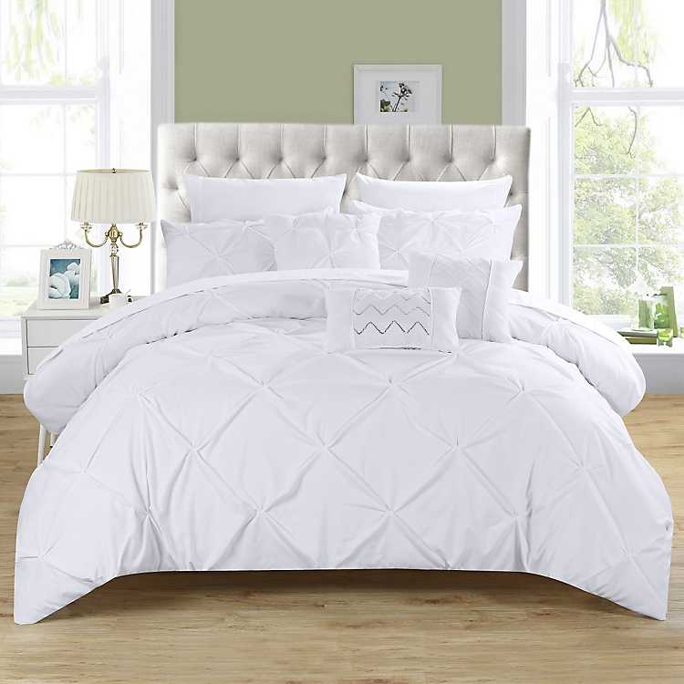white feather comforter queen size