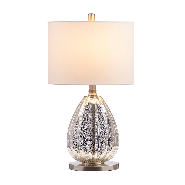 silver and glass table lamps