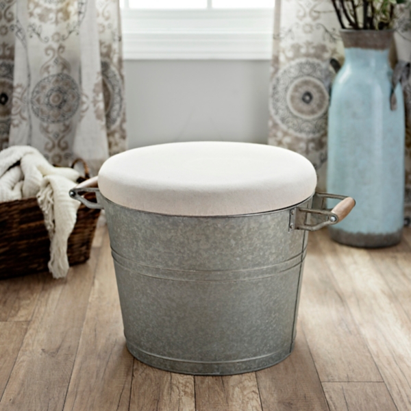 Galvanized Metal Tub Ottoman Kirklands Home