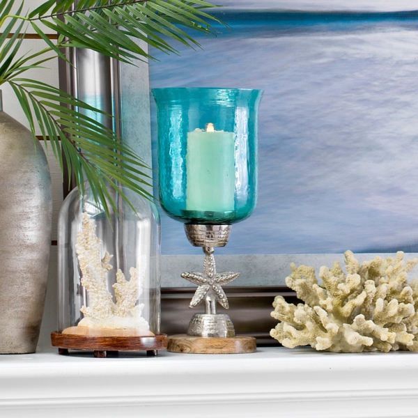 Dishes Small Set Of 6 Starfish Glass Candle Holders Home Decor Candles