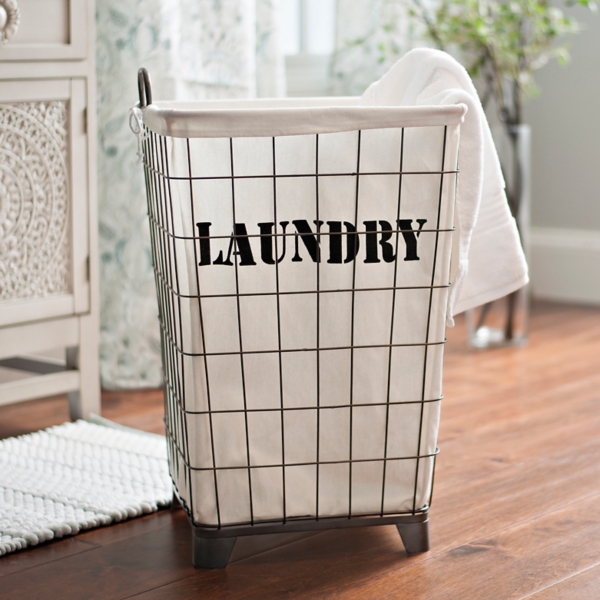 lined laundry basket