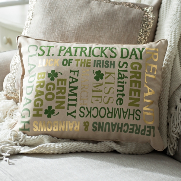 st patricks day throw pillows
