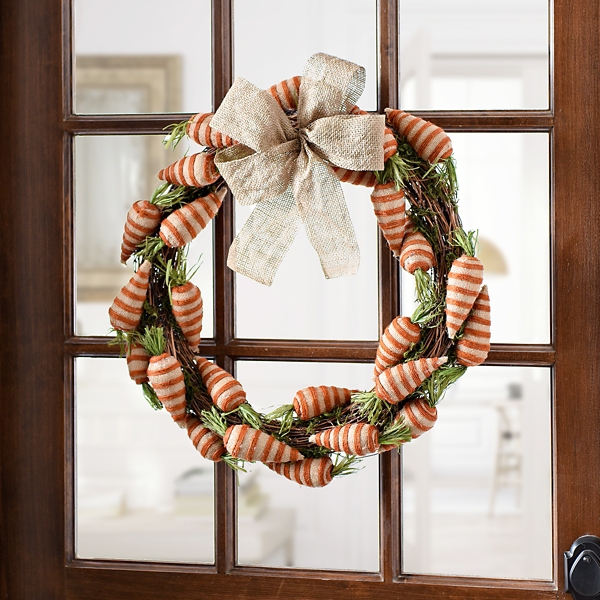 Burlap Carrot Wreath Kirklands Home
