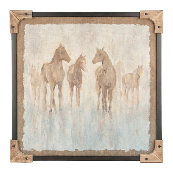 Wood Corner Horse Framed Art Print | Kirklands Home