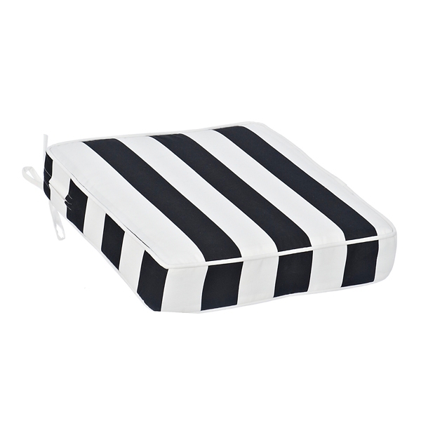 Black and White Stripe Outdoor Chair Cushion | Kirklands Home