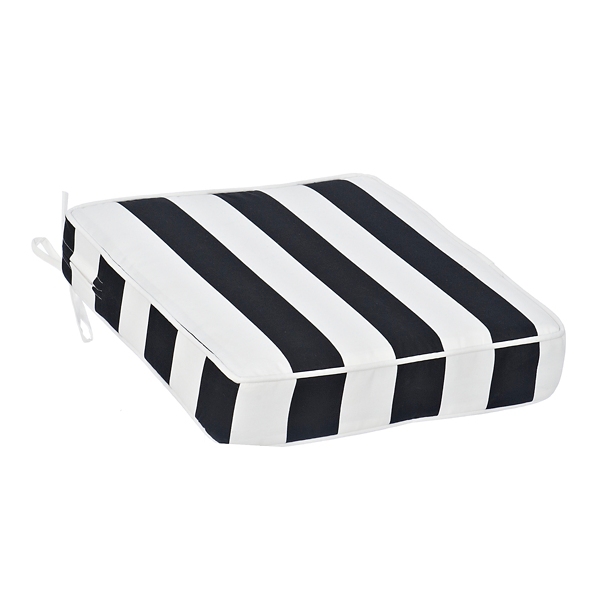 Black And White Stripe Outdoor Chair Cushion Kirklands