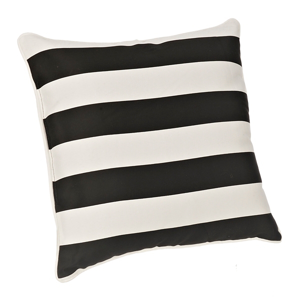 black stripe outdoor pillow